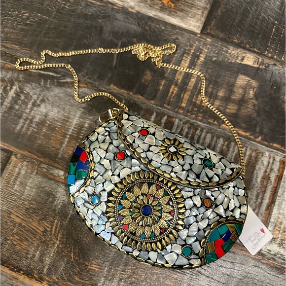 RAMLA THE PEARL MOSAIC  HANDBAG - Picture 10 of 12